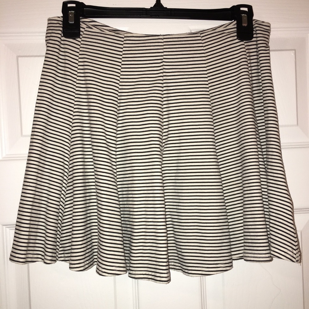 black and white skirt
